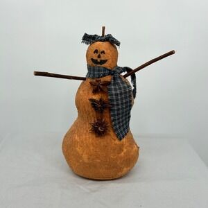 Halloween Pumpkin Snowman Decoration‎ - Handmade Folkart